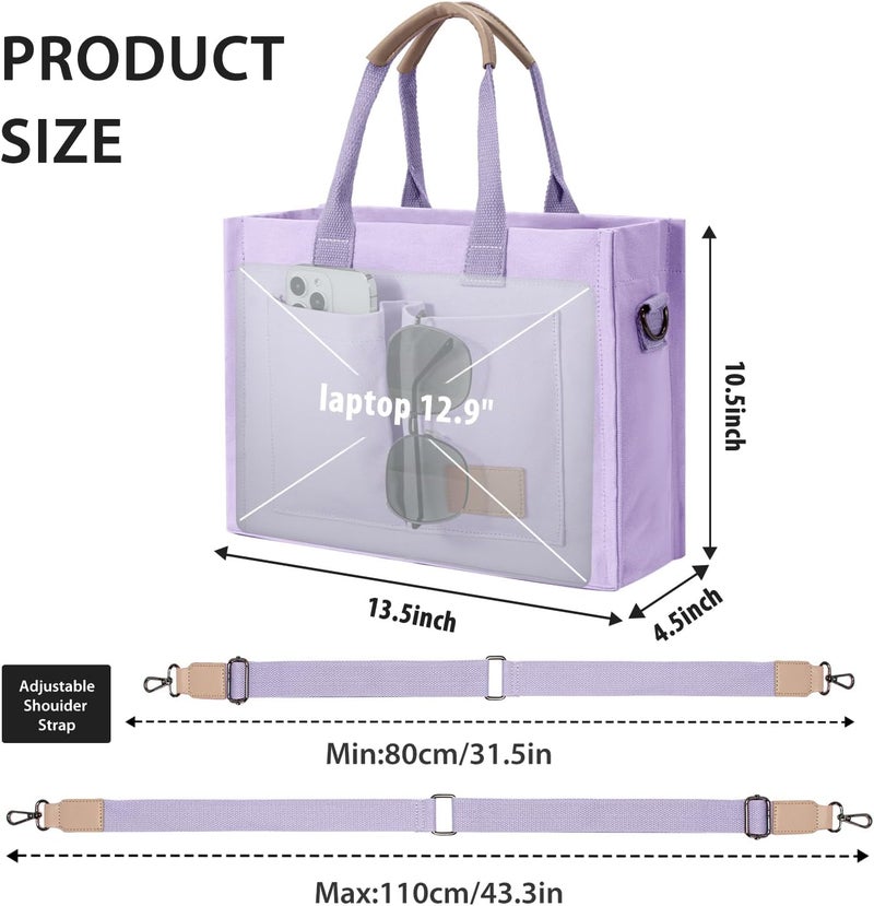 GASSDA Tote Bags for Women Canvas Tote Purse Crossbody with Pockets Top Handle Shoulder Satchel Bag for Women - Image 3